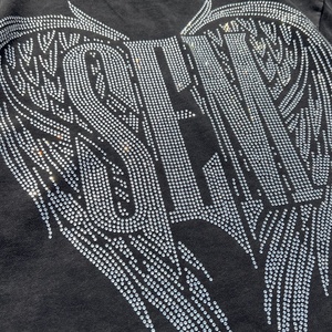 QIANSHI <span class=keywords><strong>Hip</strong></span> <span class=keywords><strong>Hop</strong></span> Taşlı Eskitme Yıkama Tişört Yüksek Kaliteli Grafik Baskılı Bol Kesim Tişört Tasarımcı Büyük Beden Erkek Tişörtleri - Product Image 5