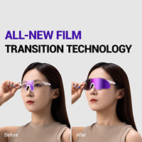 Lunettes de soleil sport photochromiques légères UV400 pour le cyclisme, la course et la conduite en extérieur pour hommes et femmes