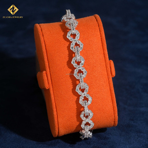 Luxury Rapper 8mm Cuban <b>Bracelet</b> Sterling Silver S925 Hip Hop Lab Grown Diamond <b>Infinity</b> Cuban <b>Bracelet</b> With IGI Certificate - Product Image 3