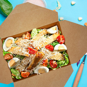 Một Thùng Carton 500 Pcs Trung Quốc Nhà Sản Xuất Giấy Kraft Hộp Ăn Trưa Đưa Ra Thực Phẩm Màu Nâu - Product Image 5