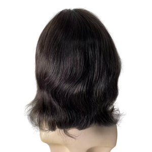 Remplacement de cheveux humains vierges européens # Perruque noire 1B pour hommes européens - Product Image 2
