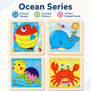 Rompecabezas <span class=keywords><strong>de</strong></span> Madera para Niños <span class=keywords><strong>con</strong></span> Diseño <span class=keywords><strong>de</strong></span> Animales <span class=keywords><strong>de</strong></span> Dibujos Animados - Product Image 5