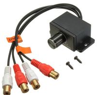 Nuevo amplificador de Audio para coche, nivel RCA de graves, perilla de Control de volumen remoto, universal, LC-1