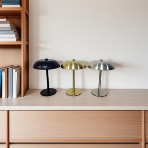 <span class=keywords><strong>Lampe</strong></span> de table portable <span class=keywords><strong>rechargeable</strong></span> en forme de champignon, sans fil, à intensité variable, en métal, fonctionnant sur batterie, avec veilleuse tactile pour chambre, bar, hôtel - Product Image 6