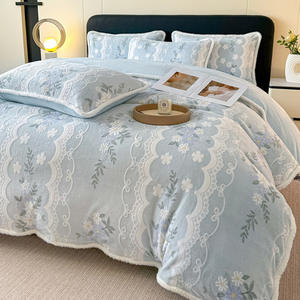 उच्च-अंत नक्काशीदार ऊन ऊन ऊन 11-टुकड़ा आराम से नीचे गर्म रजाई कवर मोटी चादर पानी प्रतिरोधी गुणवत्ता - Product Image 5