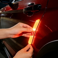 Guli Bande de protection anti-collision pour portière de voiture, éclairage de position 12V, OE 5Q0907348, avec capteur d'ambiance lumineuse dynamique multicolore et fonction d'avertissement