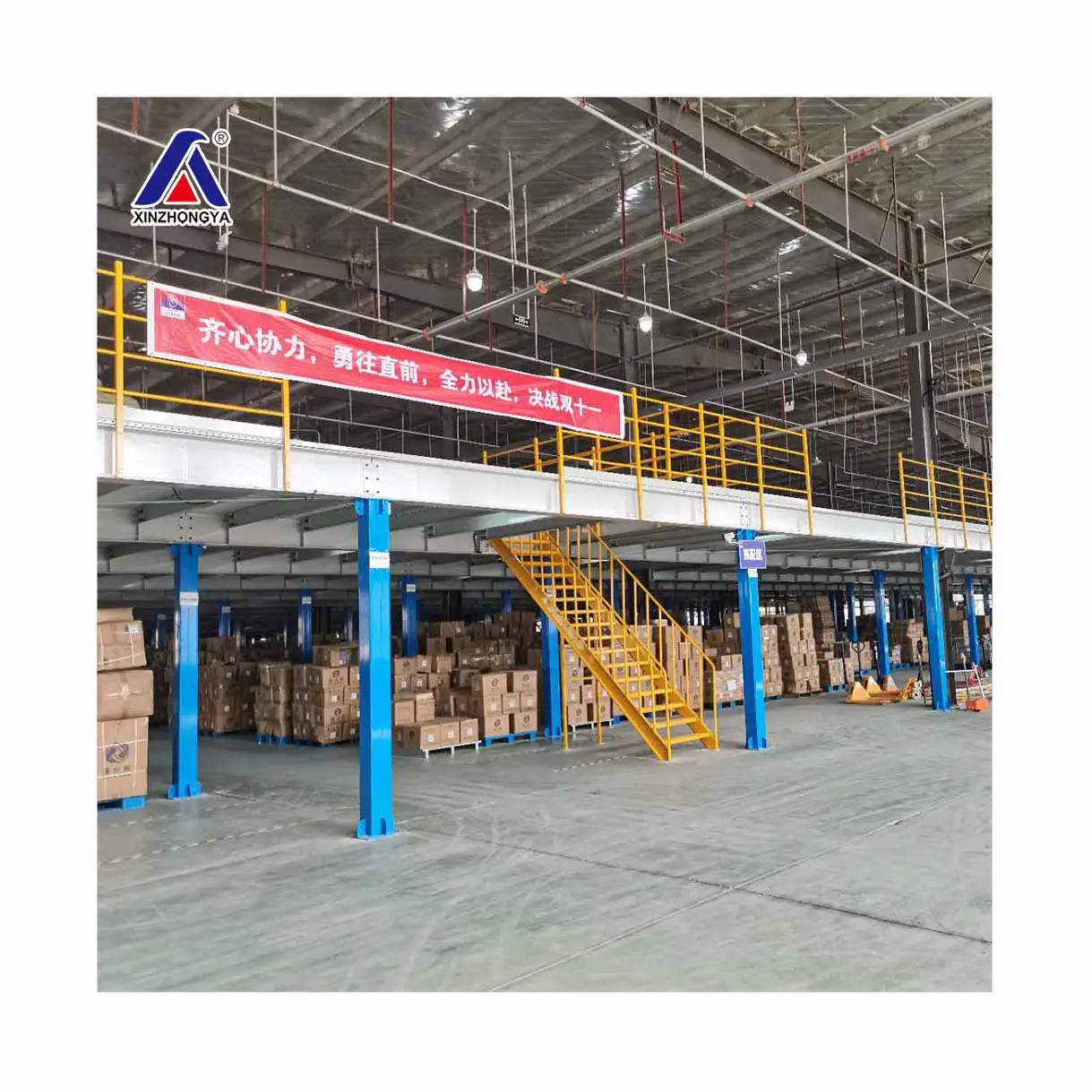 China Regal Fabrik Lager ausrüstung 800kg pro Quadratmeter Hochleistungs-Mezzanine-Boden regal Lieferant