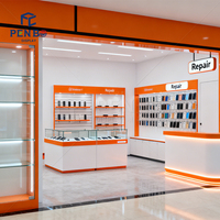 Aménagement intérieur simple pour magasin de téléphonie mobile, présentoir de téléphones numériques en bois, comptoir de magasin de téléphonie mobile, mobilier de décoration