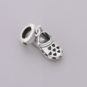 Abalorios Pan Charms de Plata de Ley 925 con diseños de Pantuflas, Oso, Zapatos <span class=keywords><strong>Crocs</strong></span>, Dólar y Cuentas de Espejo Luminosas, compatibles con pulseras <span class=keywords><strong>originales</strong></span> para la fabricación de joyas para <span class=keywords><strong>mujer</strong></span> - Product Image 4