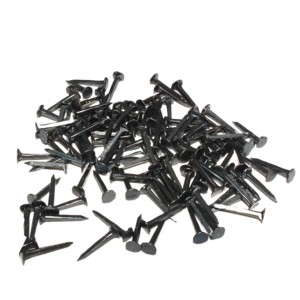 Clou à tête plate et ronde, à pointe diamantée, en fil d'acier poli à tige lisse, finition laiton, Classe 4, Marque Lituo - Product Image 3