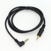 Câble d'extension audio stéréo auxiliaire TRS 3 pôles à angle droit 2,5 mm TRS vers 3,5 mm Mono TRRS pour lecteur DVD et microphone, gaine en PVC