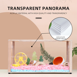 Cage à hamster en bois à grand espace ouverture facile pour petits animaux Cage à hamsters cochon d'inde <span class=keywords><strong>Chinchilla</strong></span> lapin - Product Image 3