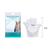 Gants de nettoyage jetables pour animaux de compagnie 60g Spunlace, lot de 6, désodorisants sans rinçage pour chiens et chats, OEM ODM Logo personnalisé Peau sensible