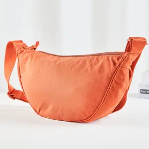 Washed Nylon Sling Crossbody Tote Purse Hobo Handbags Waist Fanny Pack Shoulder Bag Men Women Travel Hobo Chest Bag