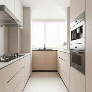 Armoires de cuisine modernes en bois massif avec design à panneaux, installation facile et écologiques - Product Image 2