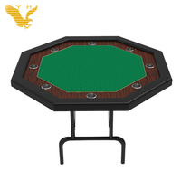 Lucky YH — carte de Poker de jeu, jambes pliantes solides en forme d'octogonales, Table avec tapis en feutre, vente en gros