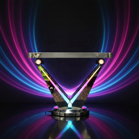 Table de DJ moderne avec éclairage infini en métal, nouveau design