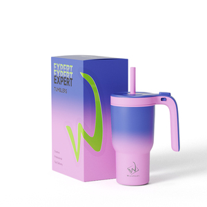 2025 thiết kế mới pressflow cách điện du lịch ly cốc bằng thép không gỉ với rơm cà phê Mug <span class=keywords><strong>Cup</strong></span> - Product Image 1