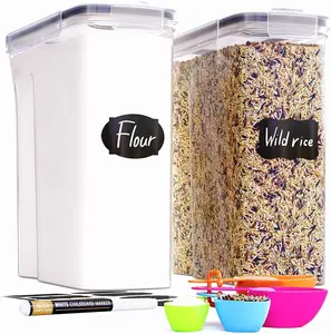 2 Pack 6.3L Dry Food Storage Container Clear Plastic Candy Box Silo Grain Storage Container