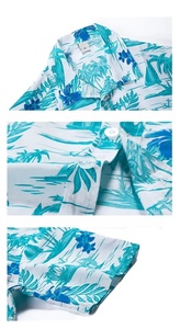 Men's Short Sleeve Hawaiian <b>Shirt</b> Digital Print Tropical Pattern Casual Wear Breathable Regular Fit <b>Polyester</b> Woven Fabric - Product Image 5