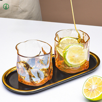 240ml Creative Couleur Verre Thé Boire Twist Tasse Café Petit Déjeuner Lait Verre Petit Irrégulier Twisted Verre Jus Tasses