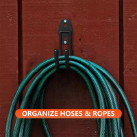 Organisateur mural pour outils de garage, support de rangement suspendu pour garage, double crochets utilitaires pour outils de jardin et de garage