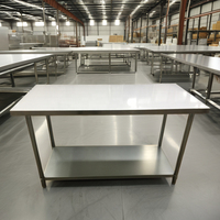 Xiangying RVS geborsteld matte afwerking brandvertragende coating commerciële zware werkbank 30x48 inch NSF onderschaptafel