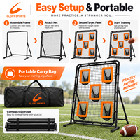 Filet d'entraînement portable pour lanceur de football américain à 5 poches, pour l'entraînement de la précision de la passe, avec logo personnalisé OEM