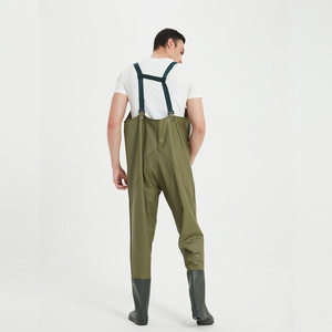 Nouvel ensemble de waders de pêche en PVC pour hommes, style populaire, imperméables, avec bottes intégrées et pantalon de poitrée, pour la pêche à la mouche et l'agriculture - Product Image 6