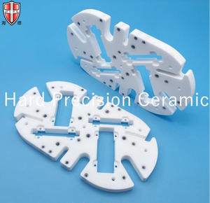 <span class=keywords><strong>Placa</strong></span> de <span class=keywords><strong>junta</strong></span> de cerámica mecanizable Macor blanca de precisión con inserto de metal de rosca/tablero de aislamiento de vitrocerámica - Product Image 2