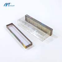 Boîte d'emballage pour extensions de cheveux en plastique transparent, personnalisable OEM/ODM, avec cadre en papier imprimé couleur, pour tissages et perruques, idéale comme coffret cadeau.