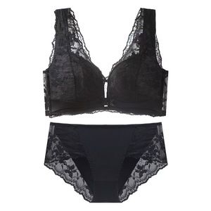 레이디스 섹시 프론트 오픈 브라 퓨어 컬러 레이스 및 나일론 소재 가볍고 통기성 - Product Image 3