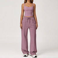 Vêtements de sport Aoyema, vêtements de sport d'extérieur, vêtements de sport à taille haute, style tendance, salle de sport, nylon respirant, respirant, tenue de course et de yoga