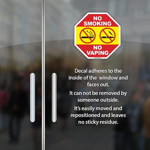 <span class=keywords><strong>Autocollant</strong></span> panneau d'avertissement anti-fumée, étiquette autocollante, rappel du corps, appel statique - Product Image 2