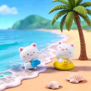 可愛い猫のフィギュア セット PVC製 ミニチュア 飾り付け ケーキトッパー ブラインドボックス ギフト 雑貨 - Product Image 4