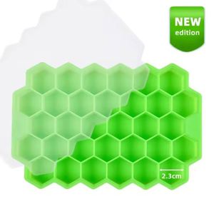 37 Cavity Reusable Honeycomb Ice Cube <b>Mold</b> Food Grade Manufacturer with Cover for Popsicles and Ice Pops - Product Image 5