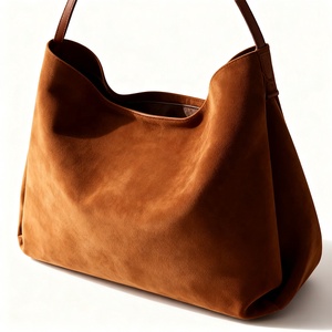 Luxuriöse Damen Natürliche Schlichte Vintage Kunstwildleder Langlebige Wasserdichte Tragbare Bucket <span class=keywords><strong>Bag</strong></span> für Frauen - Ethnisches Design mit Nylon-Handtasche - Product Image 2