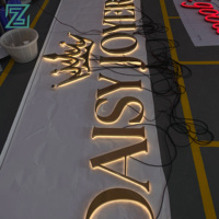 Enseigne en lettres 3D en acrylique avec rétroéclairage LED en métal, fabriquée sur mesure par une usine vérifiée en Chine, avec bandes LED pour la publicité extérieure