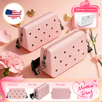 Tas Tote Mini EVA Personalisasi Logo Custom Desain Berlubang Lucu untuk Pantai, Perjalanan, Kerja, Kantor, Tas Selempang Wanita, Tas Ibu, Grosir