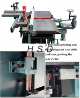 Machine à bois multifonctionnelle avec table de rabotage, scie à table, perçage, mortaisage et rainurage
