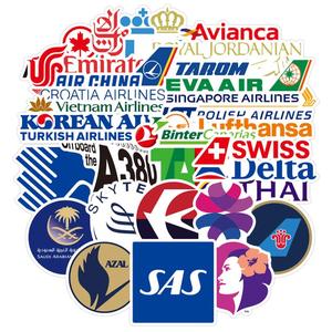 ZY0254C <span class=keywords><strong>Pegatinas</strong></span> de Vinilo Impermeables con Logotipo de Aerolínea, 55 Piezas, Calcomanías de Anime <span class=keywords><strong>para</strong></span> Botellas de <span class=keywords><strong>Agua</strong></span>, <span class=keywords><strong>Bicicletas</strong></span>, Equipaje, Patinetas, Adolescentes y Chicas - Product Image 2