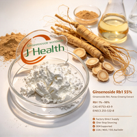 Monomère Ginsenoside Rb1, HPLC 55% Source naturelle Poudre de racine Ginsenosides Extrait de racine de ginseng CAS 41753-439