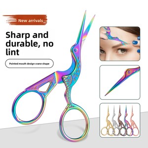 <span class=keywords><strong>Ciseaux</strong></span> de <span class=keywords><strong>manucure</strong></span> rétro en forme de grue, en acier inoxydable plaqué or, pour broderie et point de croix, pour la beauté et le maquillage du nez - Product Image 3