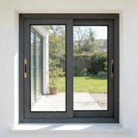 Ventana Corredera de Vidrio para Balcón de Dormitorio, Exterior de Aleación de Aluminio, Personalización de Fábrica, Aislamiento Térmico, Vidrio Hueco, Energy Star