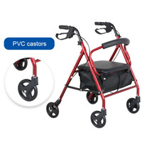 Chariot de courses à 4 roues de haute qualité, directement de l'usine - Andcare AC882L, réglable en hauteur, léger, fournitures de réadaptation thérapeutique