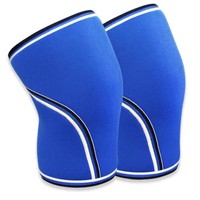 Genouillères de musculation flexibles en néoprène 5mm/7mm avec protection avancée pour l'haltérophilie et les squats, logo personnalisé, vente en gros