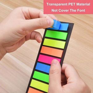 200 Sheet Self-Adhesive PET Material Page Markers Colored Tabs with Arrow Index for Books Notebooks <b>Sticky</b> Flags 1 Pcs Pack - Product Image 6
