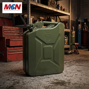 Bidon à essence en acier de 20 L avec <span class=keywords><strong>bec</strong></span> <span class=keywords><strong>verseur</strong></span> réglable, revêtement en poudre MSN, certifié UN, en acier laminé à froid de 0,8 mm, OEM - Product Image 1