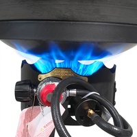 Station de cuisson extérieure certifiée CSA 54000 BTU avec brûleur à gaz propane et ensemble de wok en fer, vente directe fabricant pour la vente en gros aux États-Unis