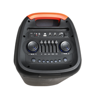 Altavoz Bluetooth con Asa Telescópica, Altavoz con Doble Woofer de 8 Pulgadas, Batería Recargable, USB, TF, FM, TWS, Micrófono Inalámbrico Individual
